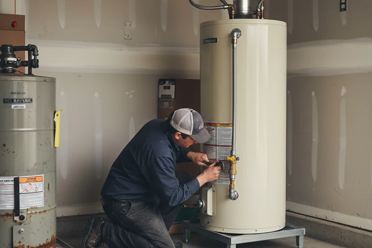 Water heater and shutoff valve replacement in Devens